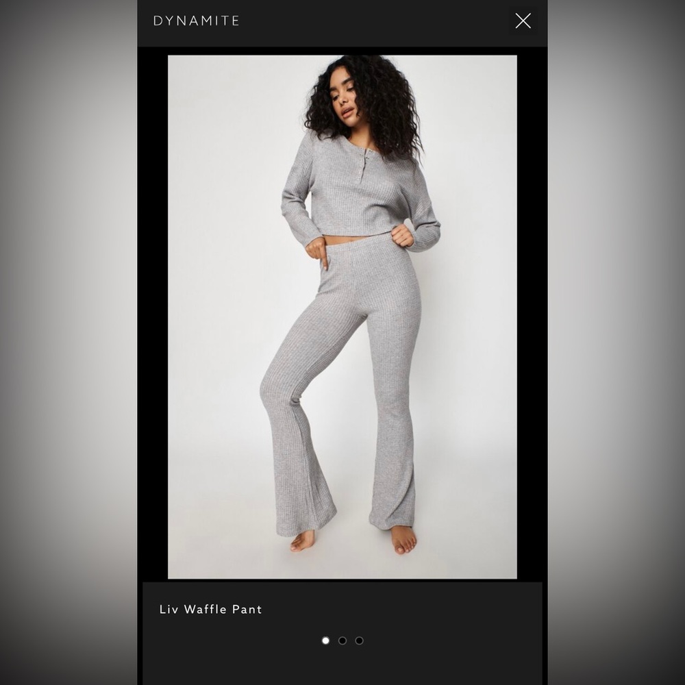 GARAGE Liv Waffle Pant Cool Grey Mix